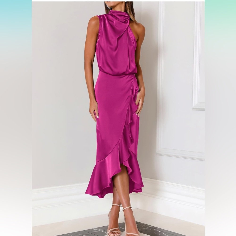Pink Satin Dress